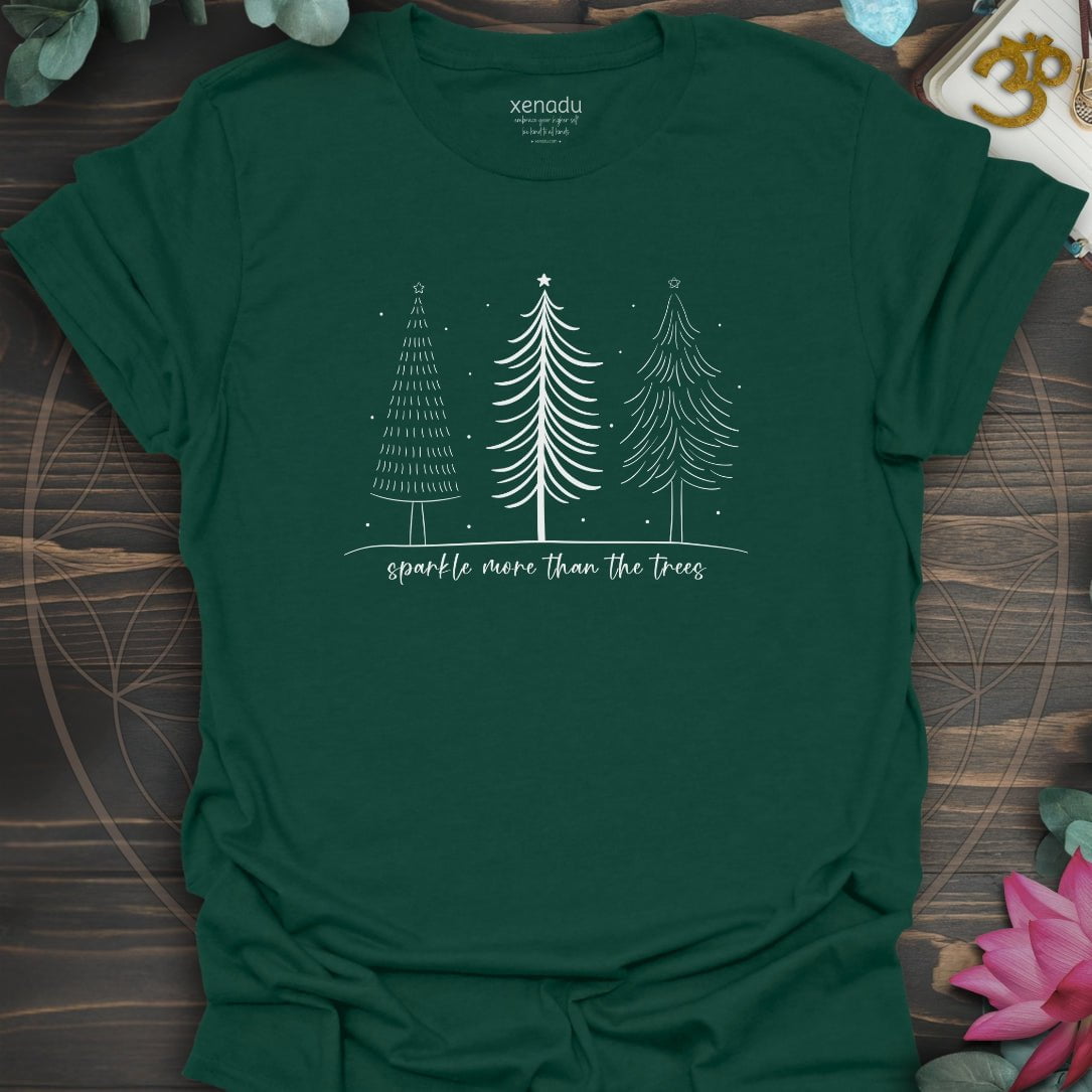 Simply Sparkle Trees Tee Forest Green T-Shirt