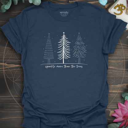 Simply Sparkle Trees Tee Heather Navy T-Shirt