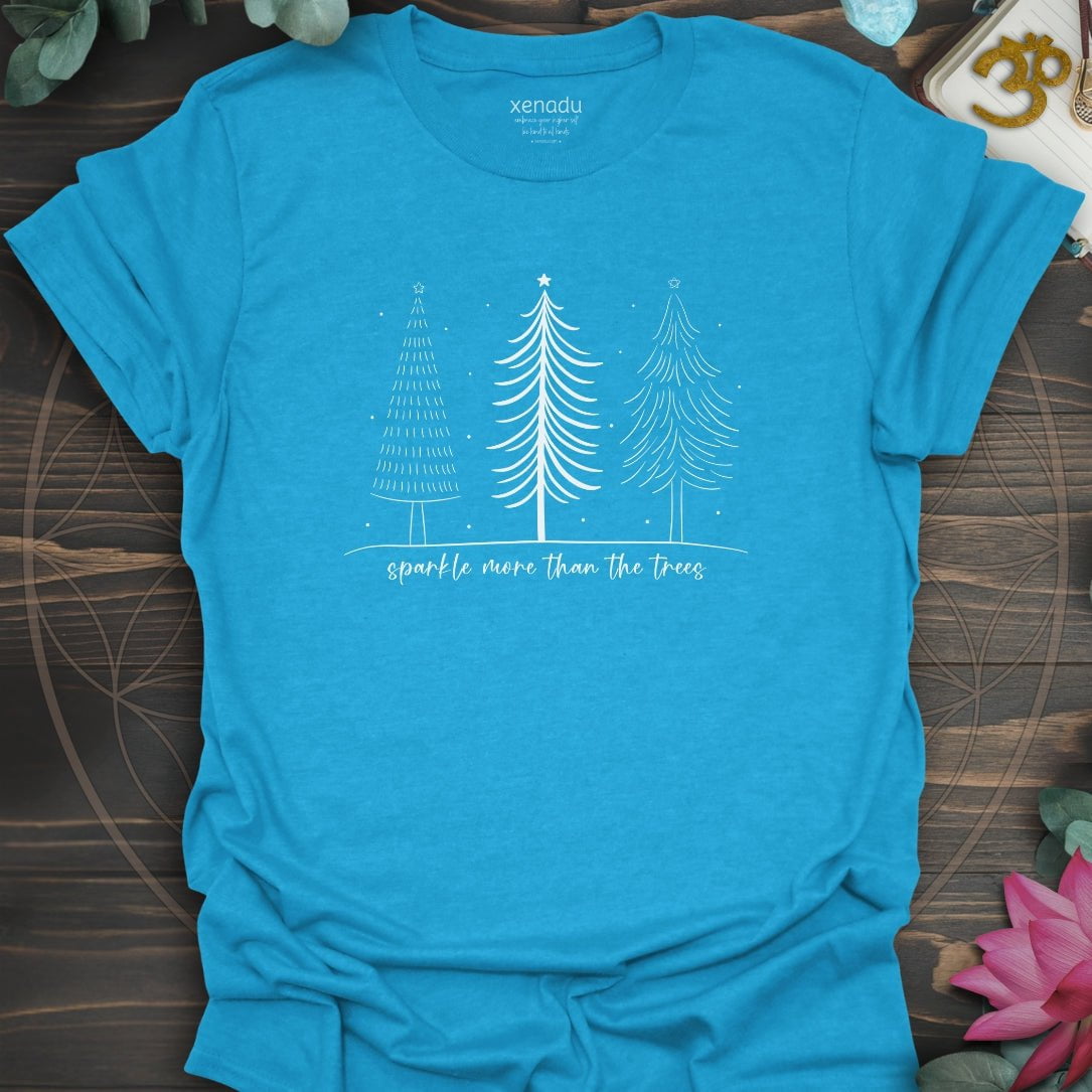 Simply Sparkle Trees Tee Heather Sapphire T-Shirt