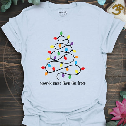 Sparkle Tree of Lights Tee Light Blue T-Shirt