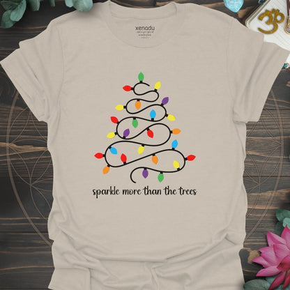 Sparkle Tree of Lights Tee Sand T-Shirt