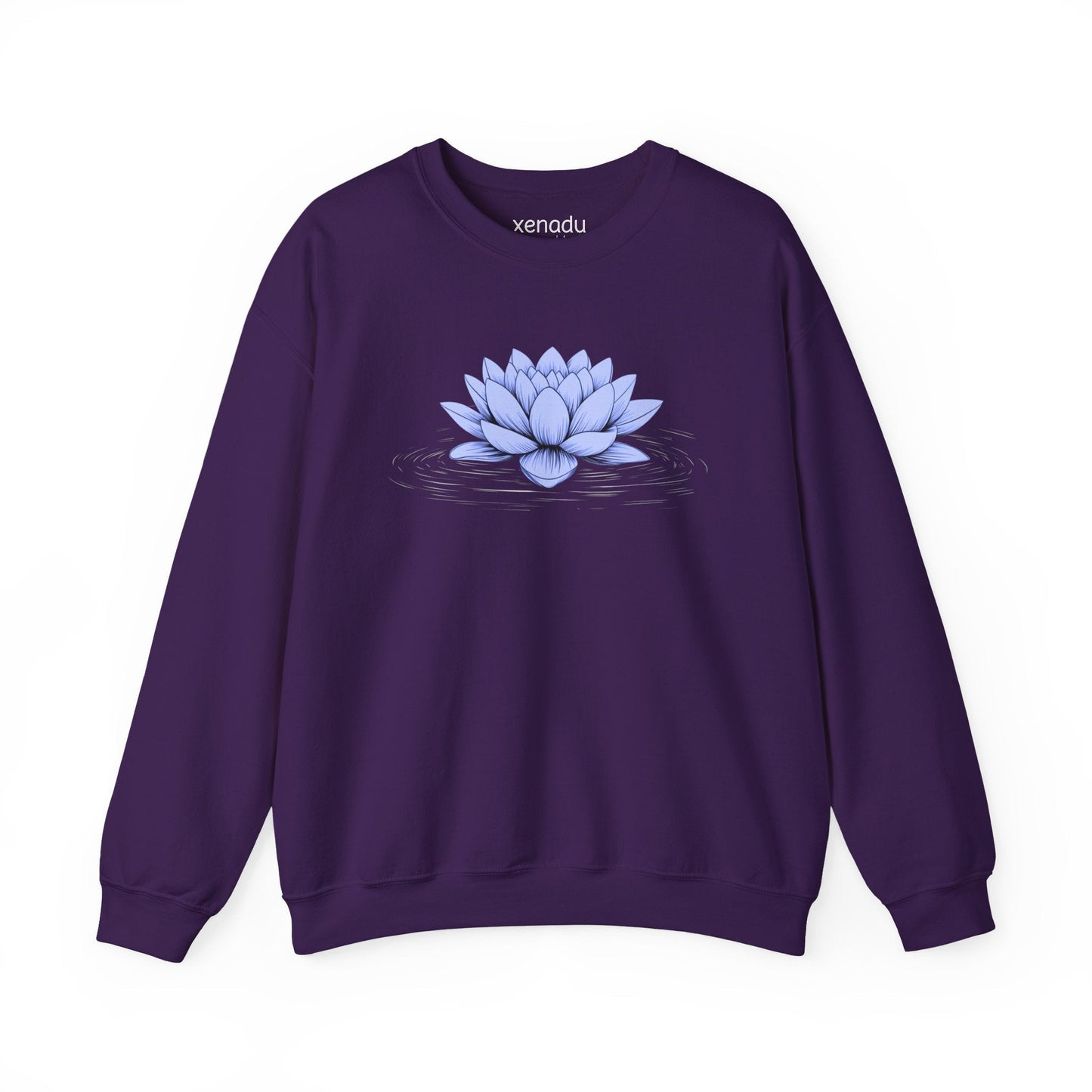 Floating Blue Lotus Sweatshirt Purple Sweatshirt