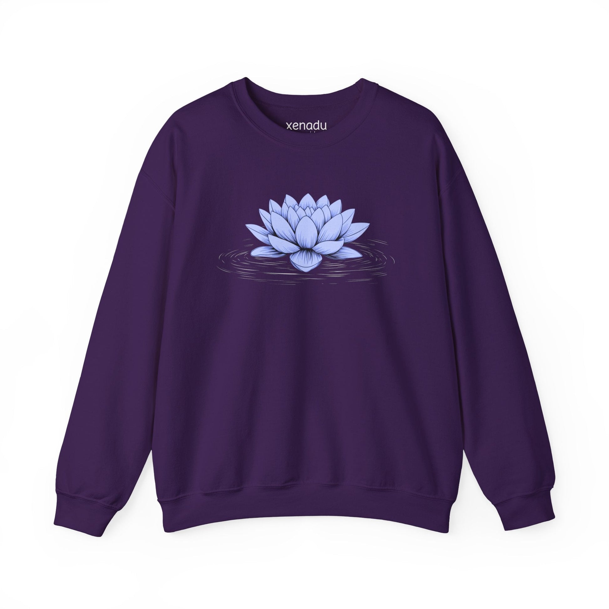 Floating Blue Lotus Sweatshirt Purple Sweatshirt