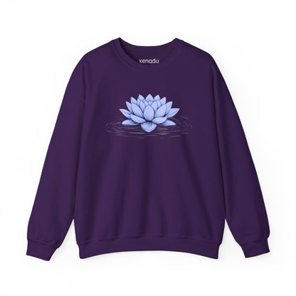 Floating Blue Lotus Sweatshirt Purple Sweatshirt