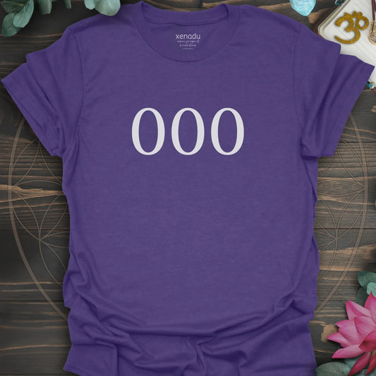 Angel Number 000 Tee Heather Purple T-Shirt
