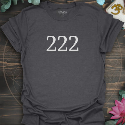 Angel Number 222 Tee Dark Heather Grey T-Shirt