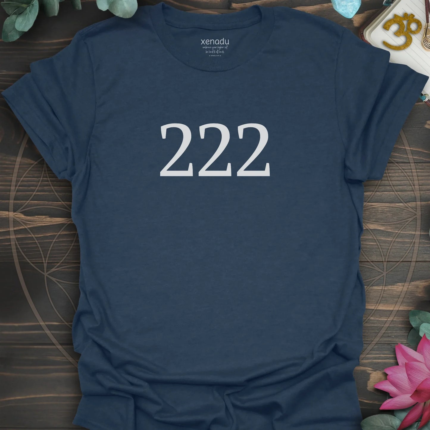 Angel Number 222 Tee Heather Navy T-Shirt
