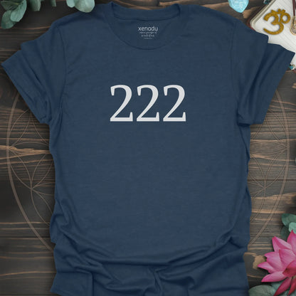 Angel Number 222 Tee Heather Navy T-Shirt