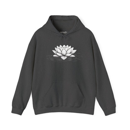 Floating Lotus Hoodie Dark Heather Grey Hoodie