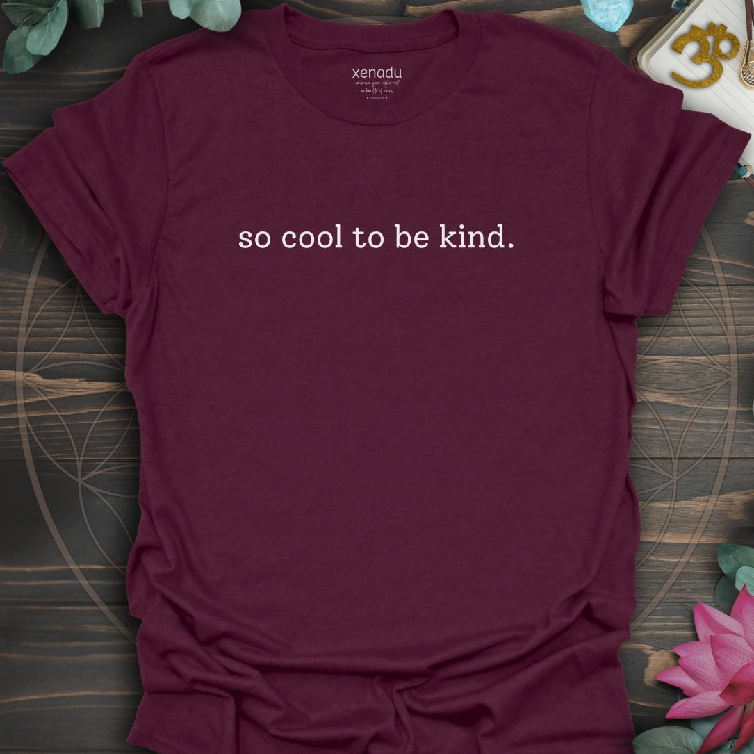 So Cool To Be Kind Tee Maroon T-Shirt