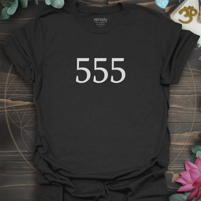Angel Number 555 Tee Black T-Shirt