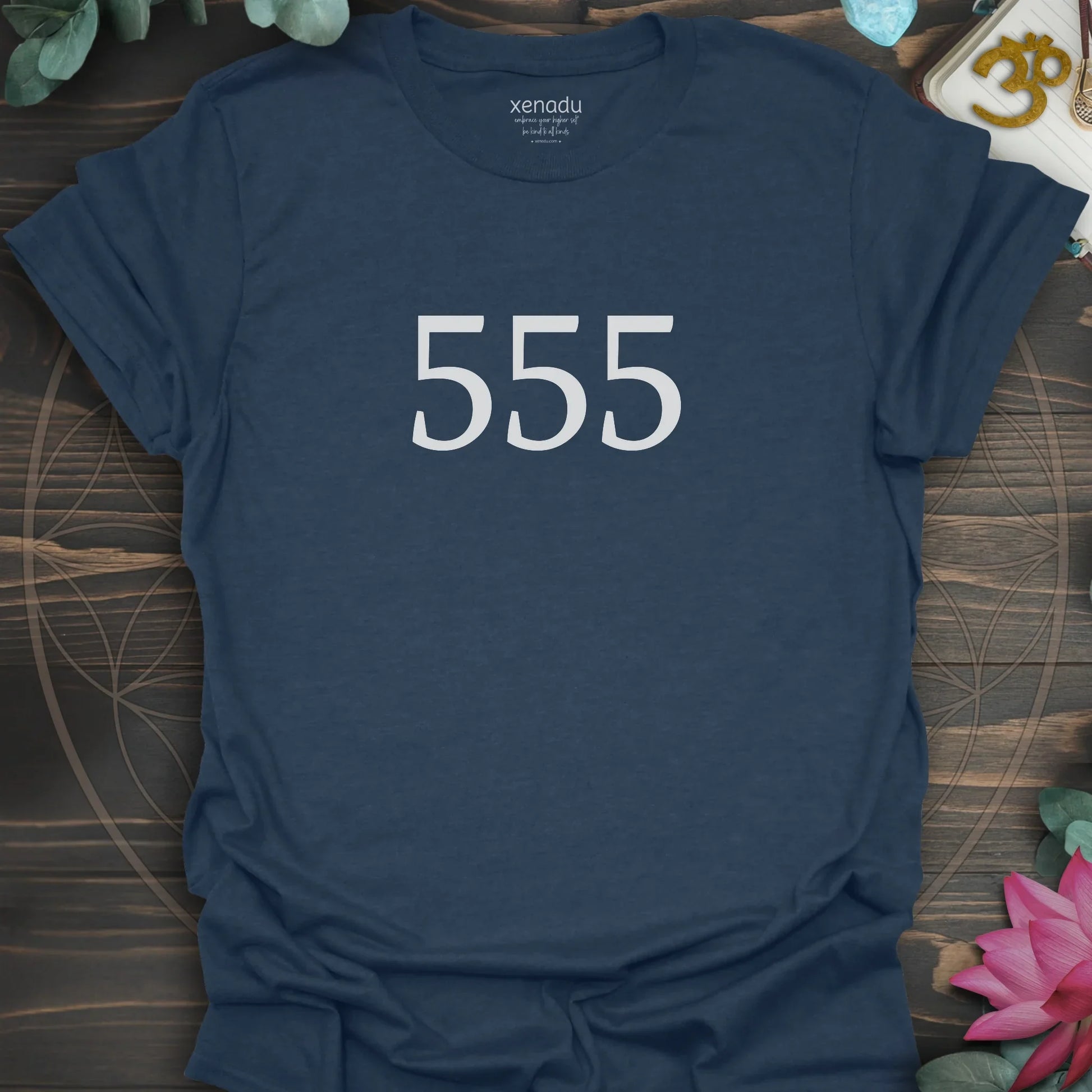 Angel Number 555 Tee Heather Navy T-Shirt
