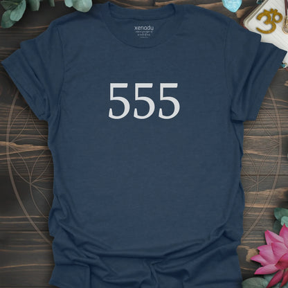 Angel Number 555 Tee Heather Navy T-Shirt