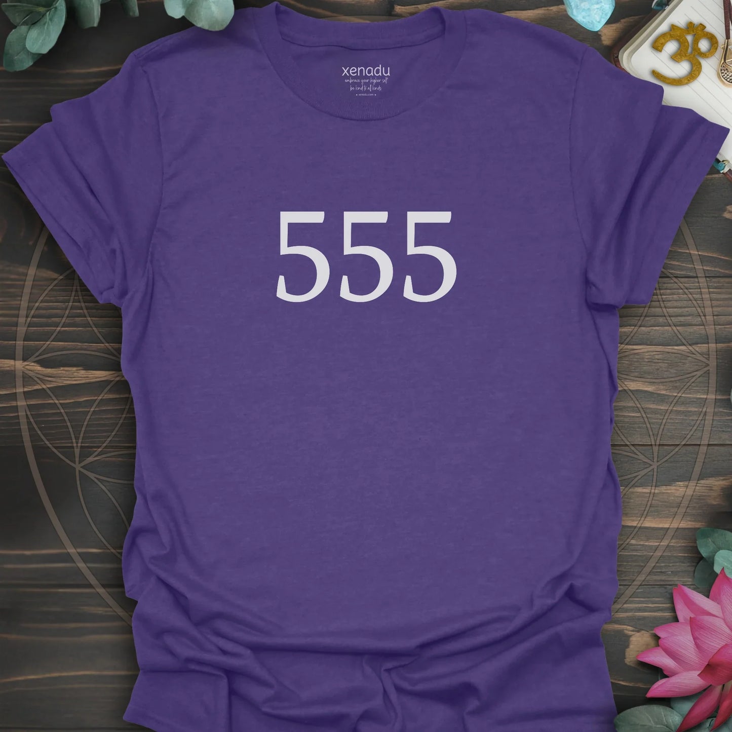 Angel Number 555 Tee Heather Purple T-Shirt