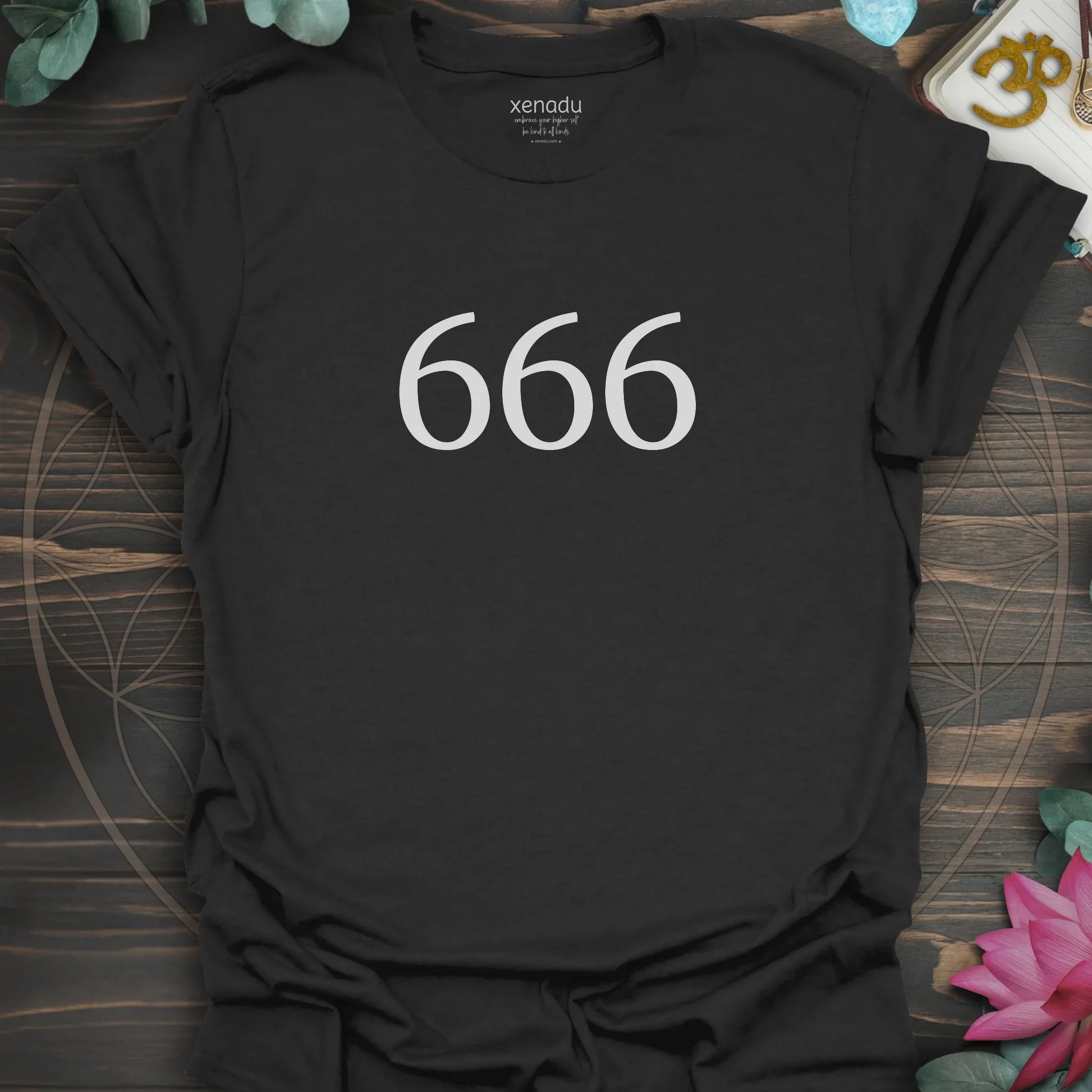 Angel Number 666 Tee Black T-Shirt