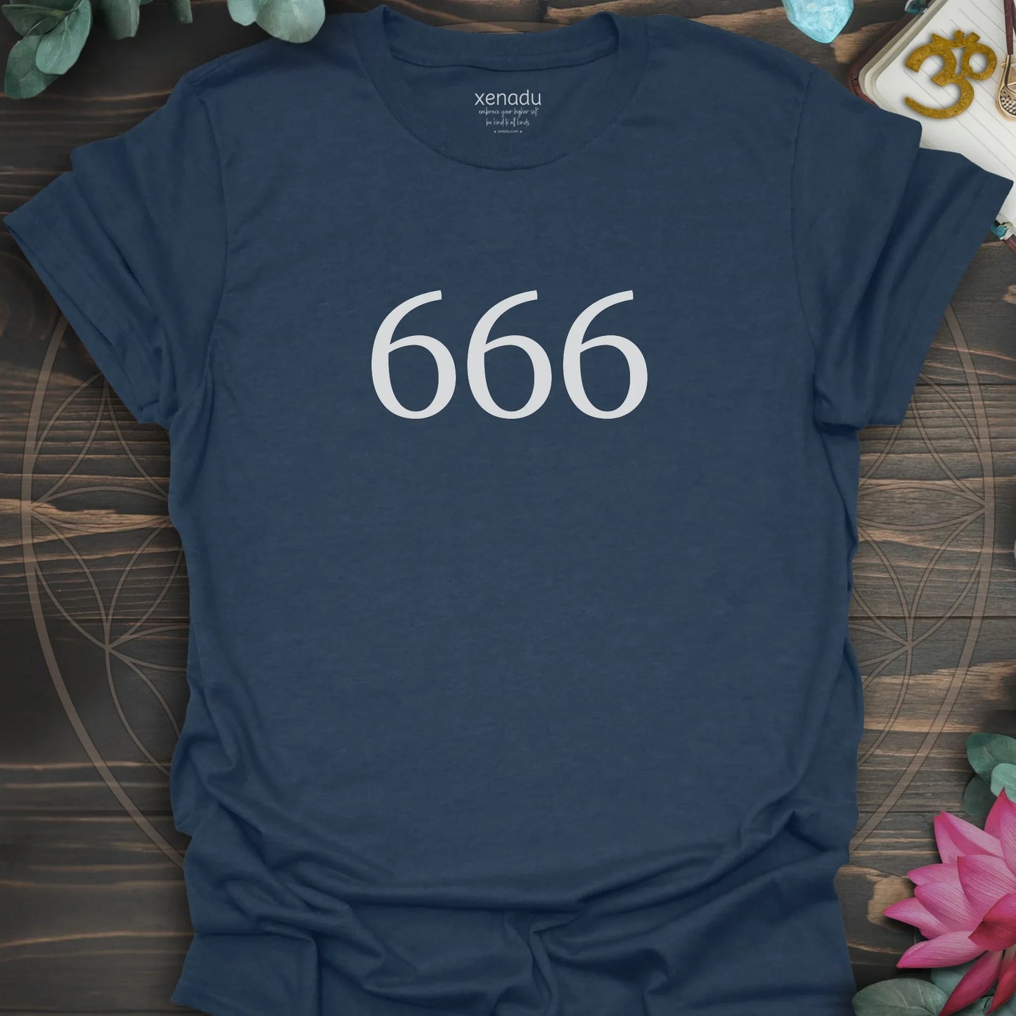 Angel Number 666 Tee Heather Navy T-Shirt