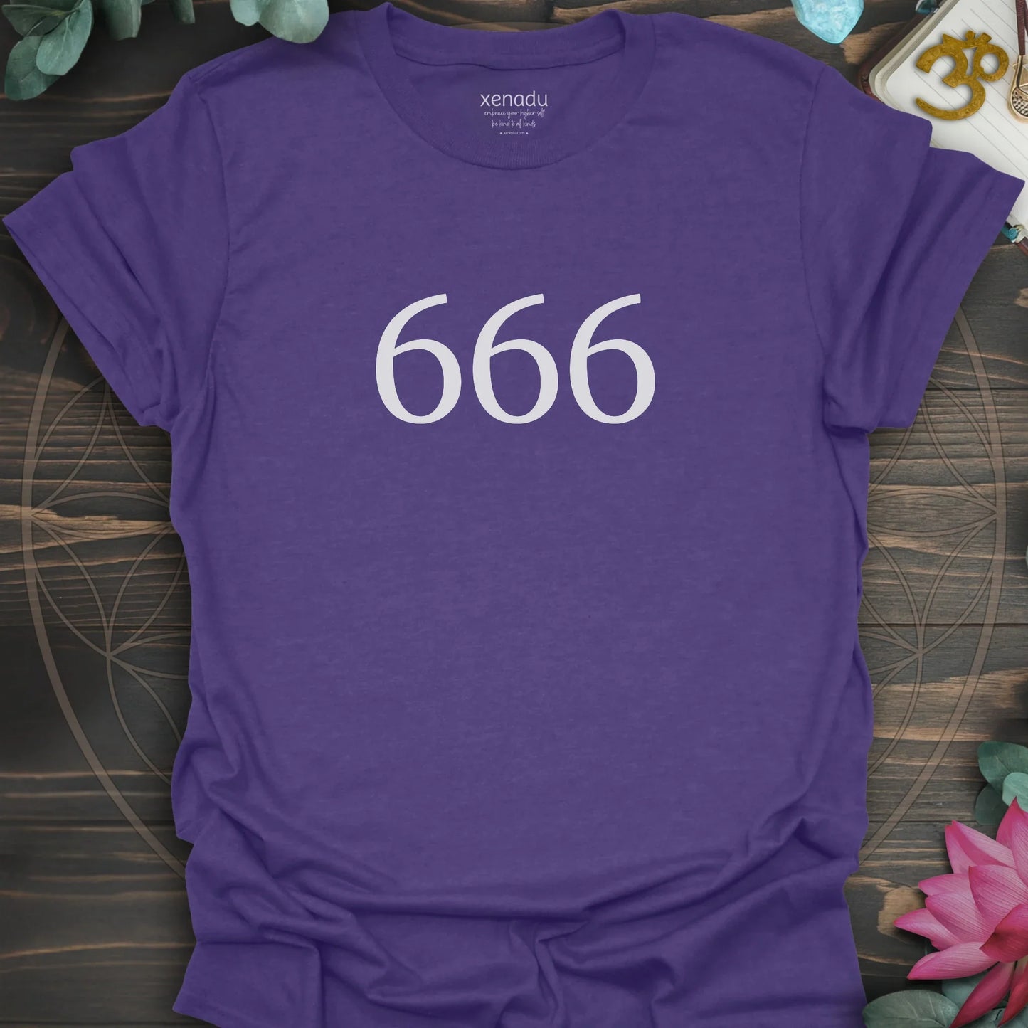Angel Number 666 Tee Heather Purple T-Shirt