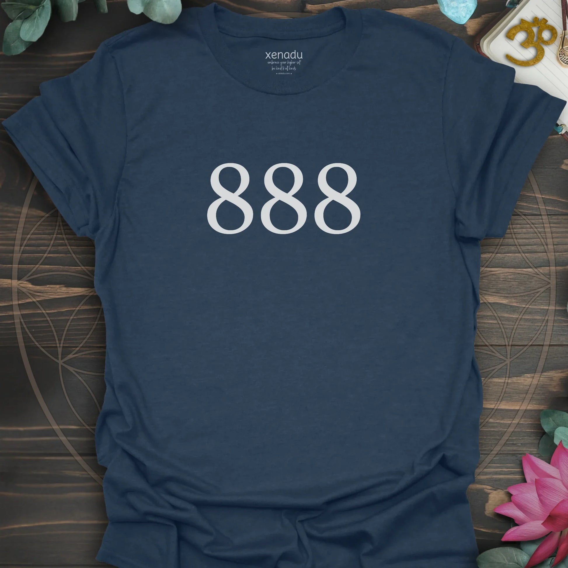 Angel Number 888 Tee Heather Navy T-Shirt