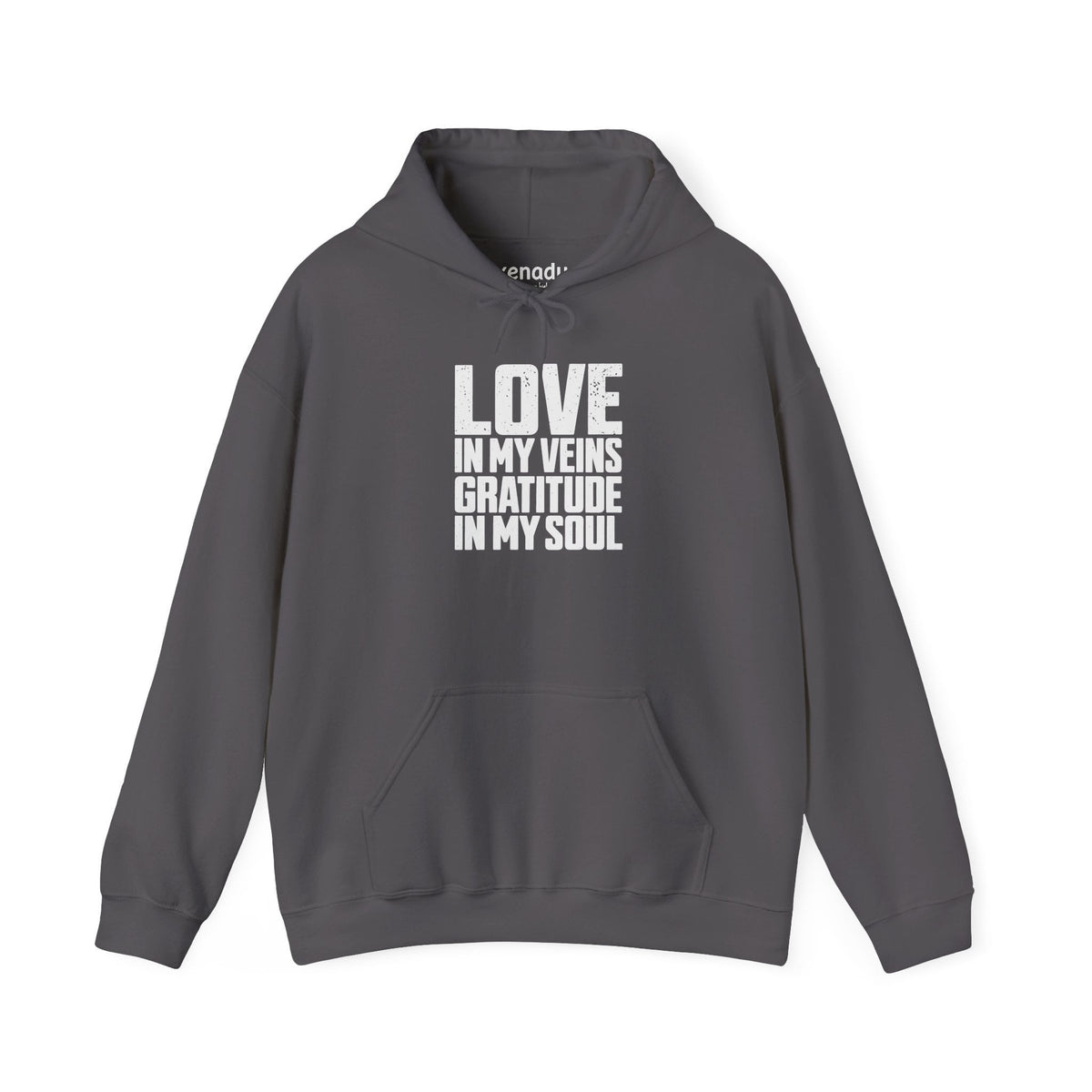 Love In My Veins Hoodie Charcoal Hoodie