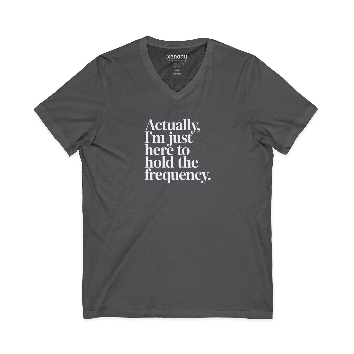 Hold the Frequency V-Neck Asphalt V-neck