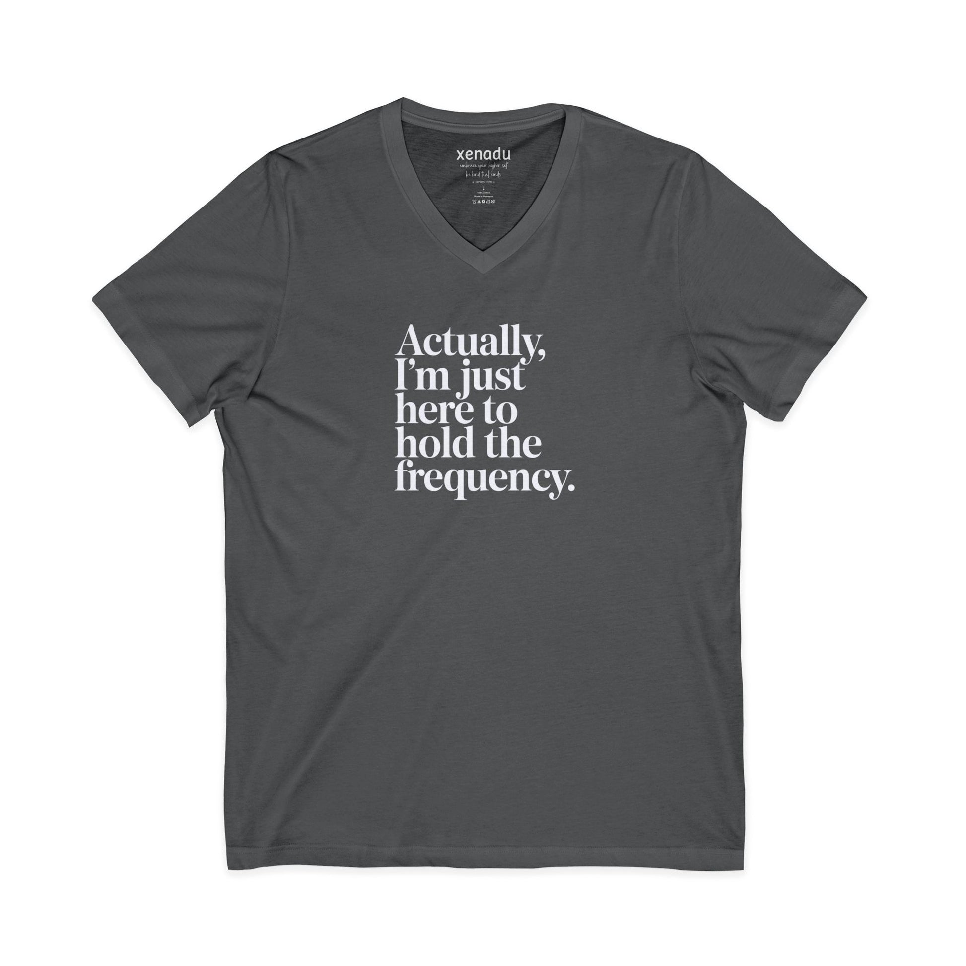 Hold the Frequency V-Neck Asphalt V-neck