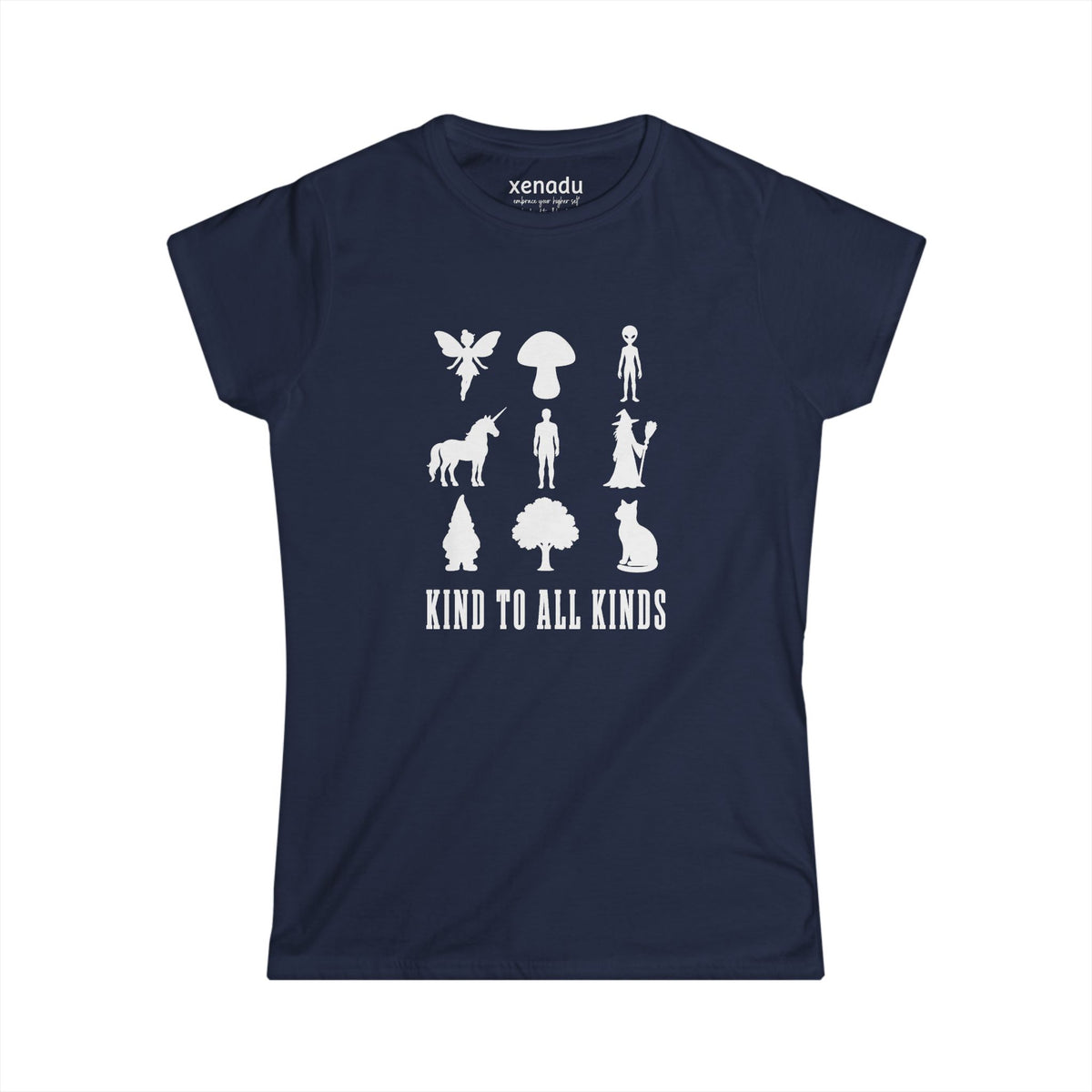 I'm Kind To All Kinds Women's Tee Navy