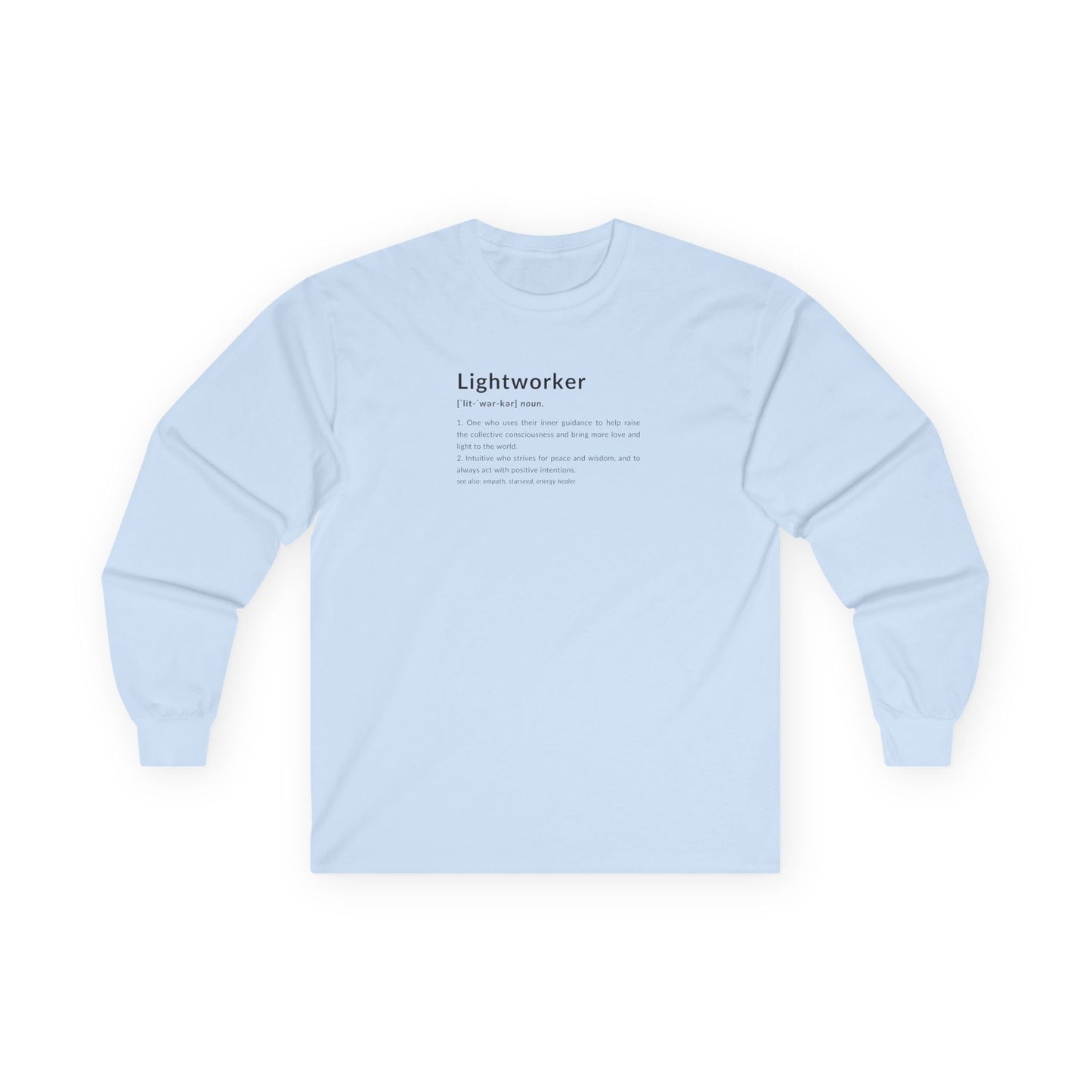 Lightworker Definition Long Sleeve Tee Light Blue Long-sleeve