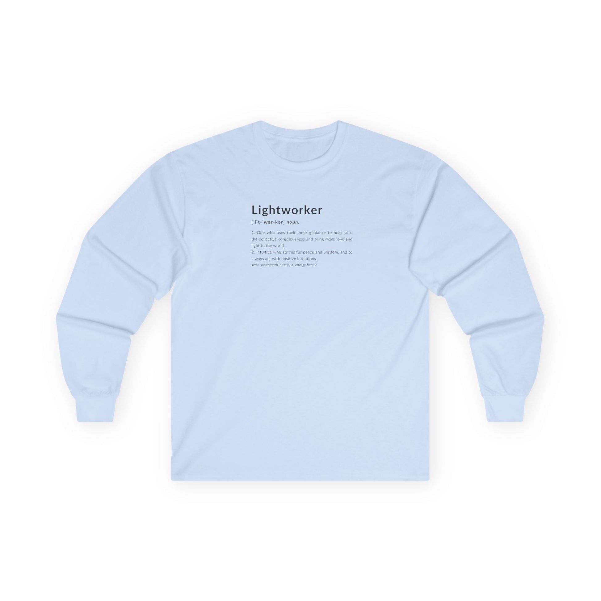 Lightworker Definition Long Sleeve Tee Light Blue Long-sleeve