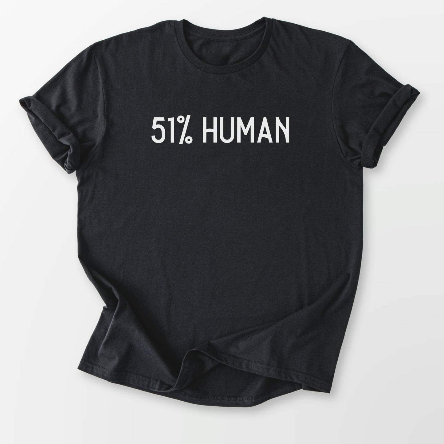 51% Human Tee Black T-Shirt