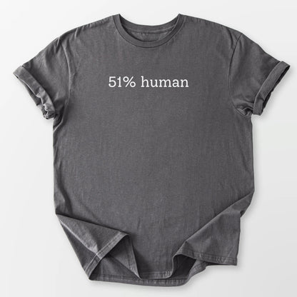 51% Human Tee Charcoal T-Shirt