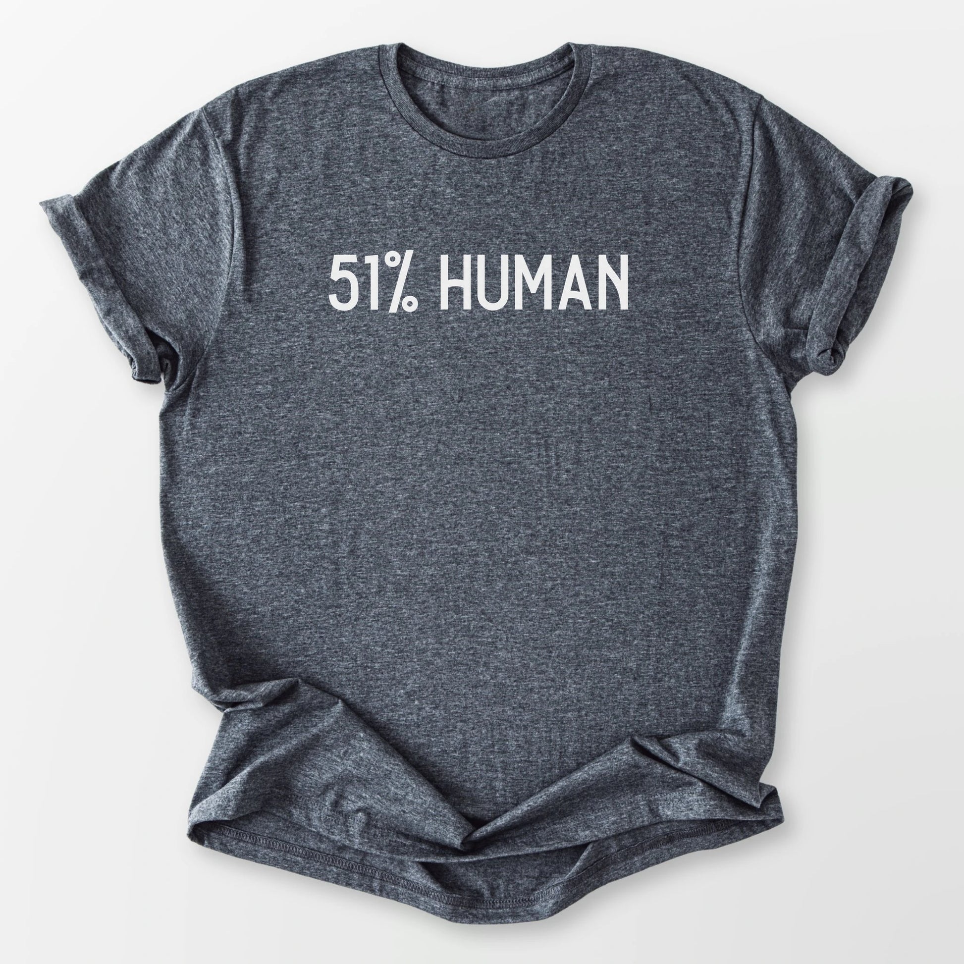 51% Human Tee Dark Heather Grey T-Shirt