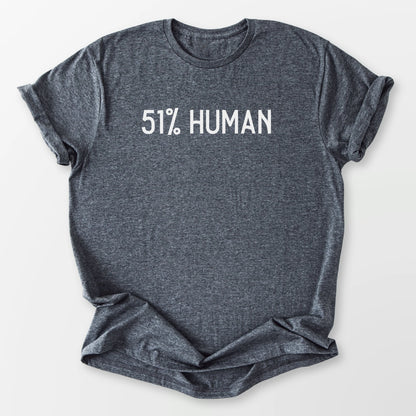 51% Human Tee Dark Heather Grey T-Shirt