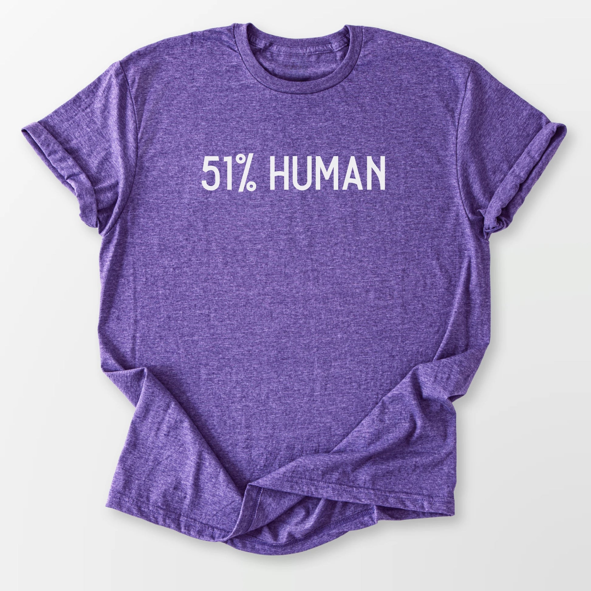 51% Human Tee Heather Purple T-Shirt