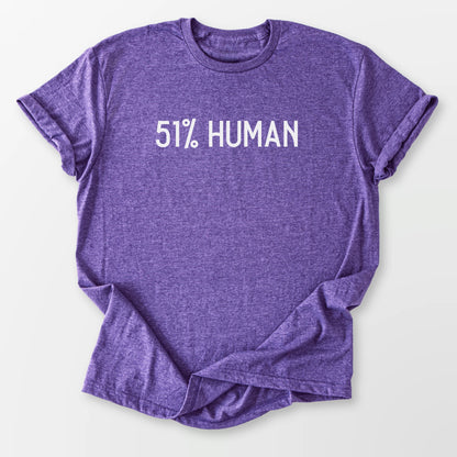 51% Human Tee Heather Purple T-Shirt