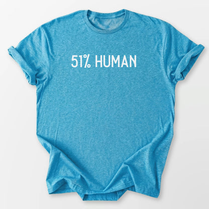 51% Human Tee Heather Sapphire T-Shirt