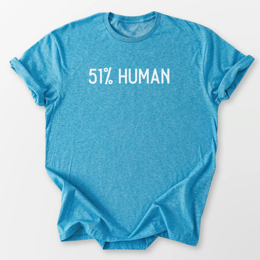51% Human Tee Heather Sapphire T-Shirt