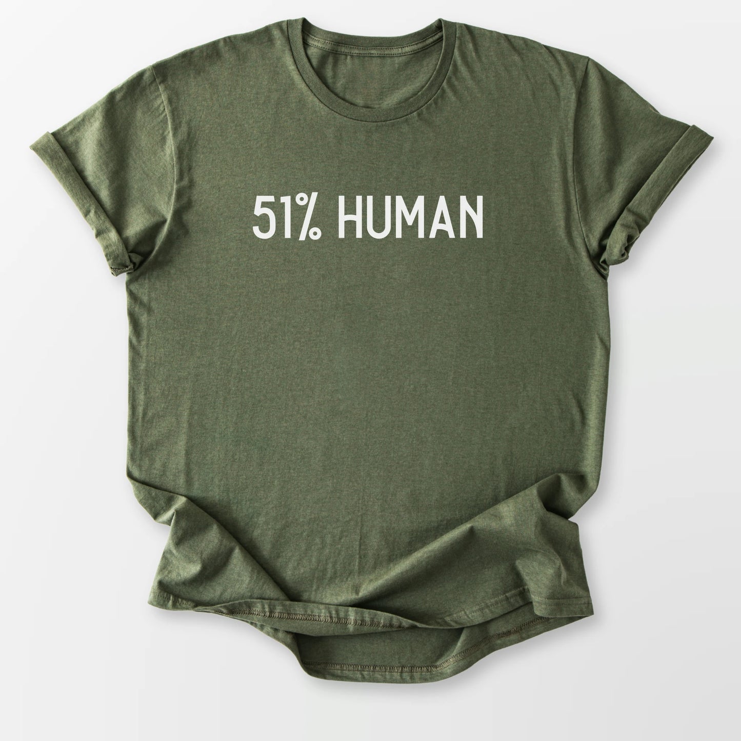 51% Human Tee Military Green T-Shirt