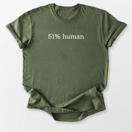 51% Human Tee Military Green T-Shirt