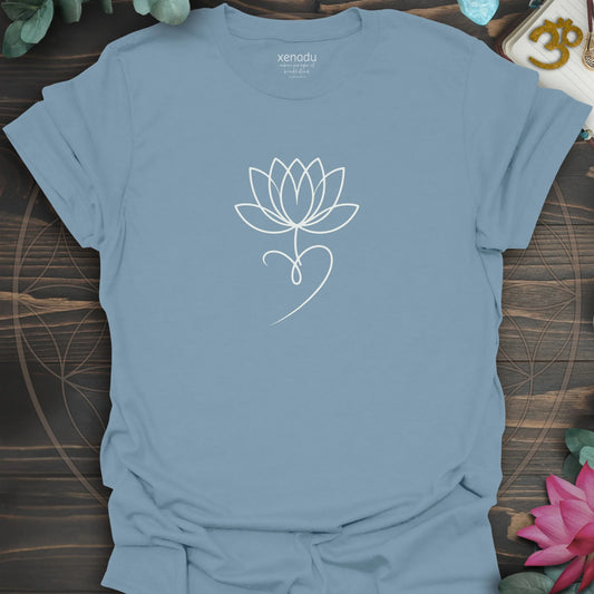 Lotus With Love Tee Stone Blue T-Shirt