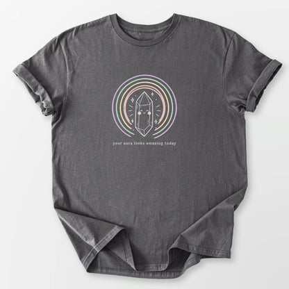 Aura Looks Amazing Tee Charcoal T-Shirt