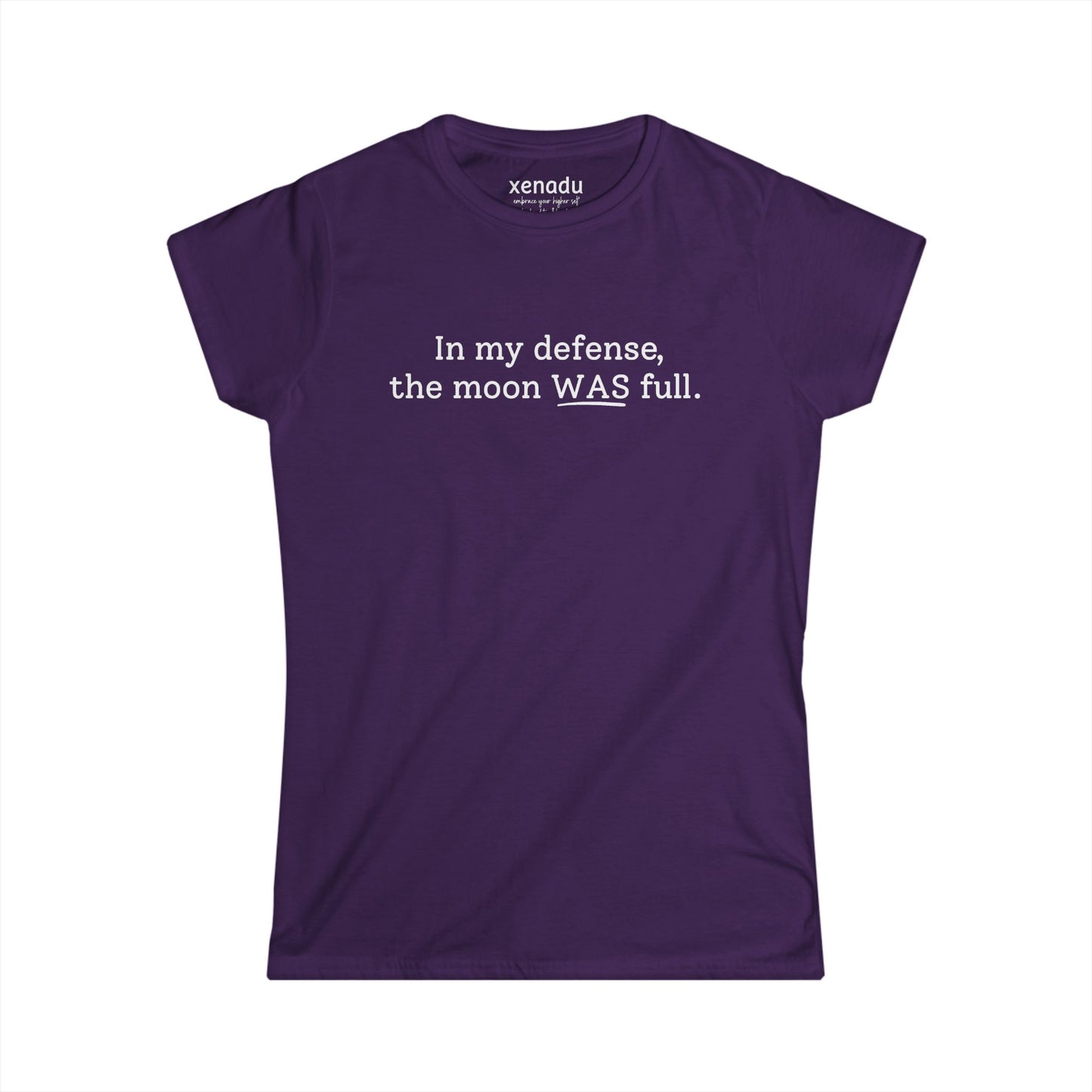 The Moon WAS Full Women's Tee Purple