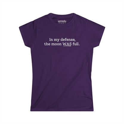 The Moon WAS Full Women's Tee Purple