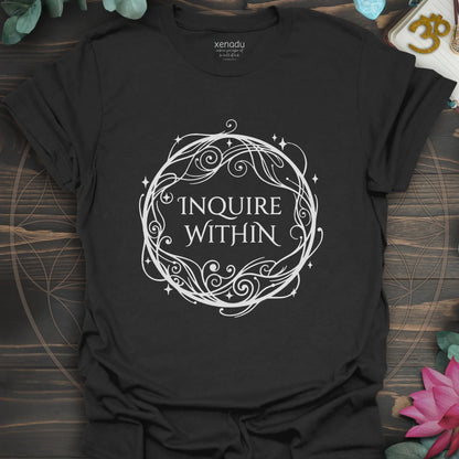 Inquire Within Tee Black T-Shirt