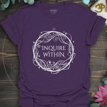Inquire Within Tee Purple T-Shirt