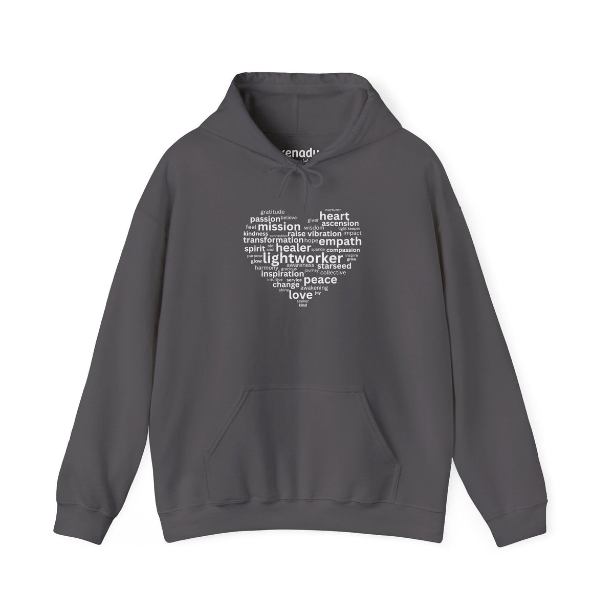 Heart of a Lightworker Hoodie Charcoal Hoodie