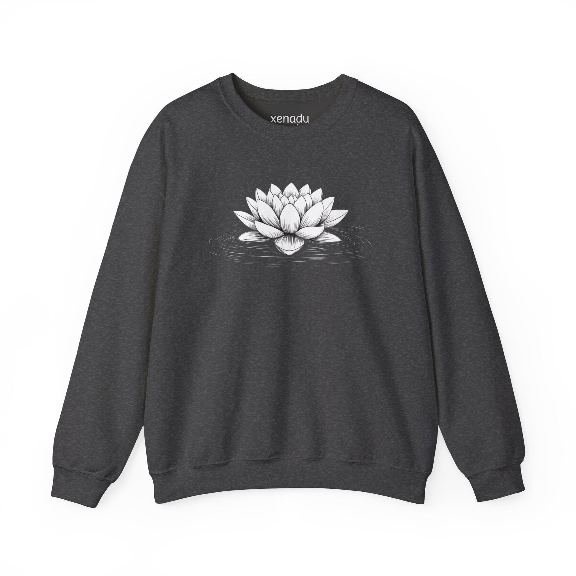 Floating Lotus Sweatshirt Dark Heather Grey Sweatshirt