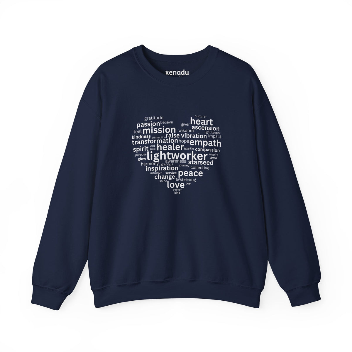 Heart of a Lightworker Sweatshirt Navy Sweatshirt