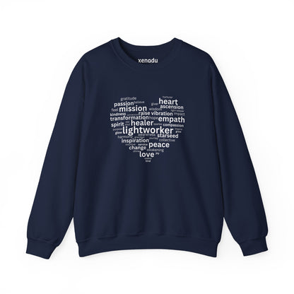 Heart of a Lightworker Sweatshirt Navy Sweatshirt