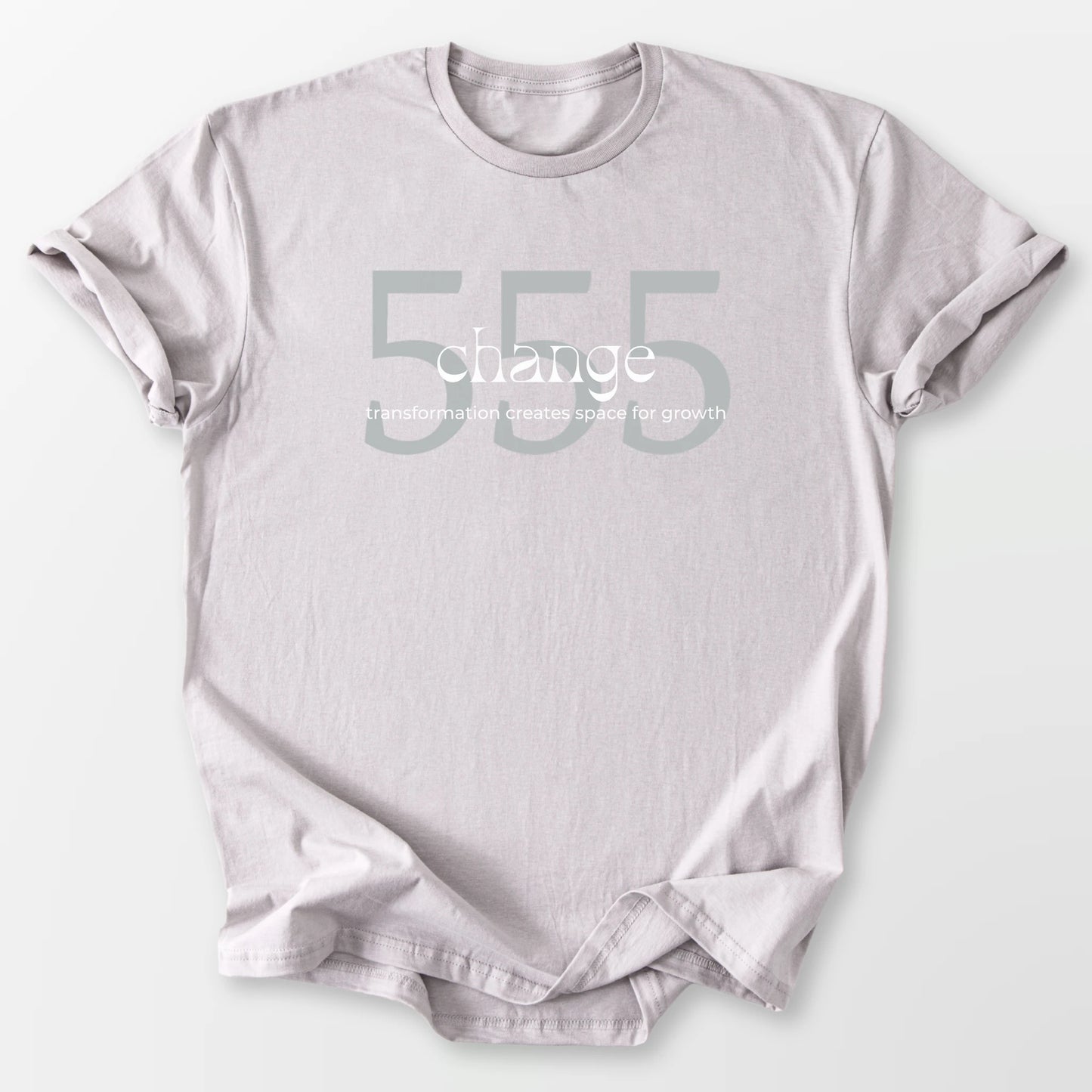 555 Angel Number Tee Ice Grey T-Shirt