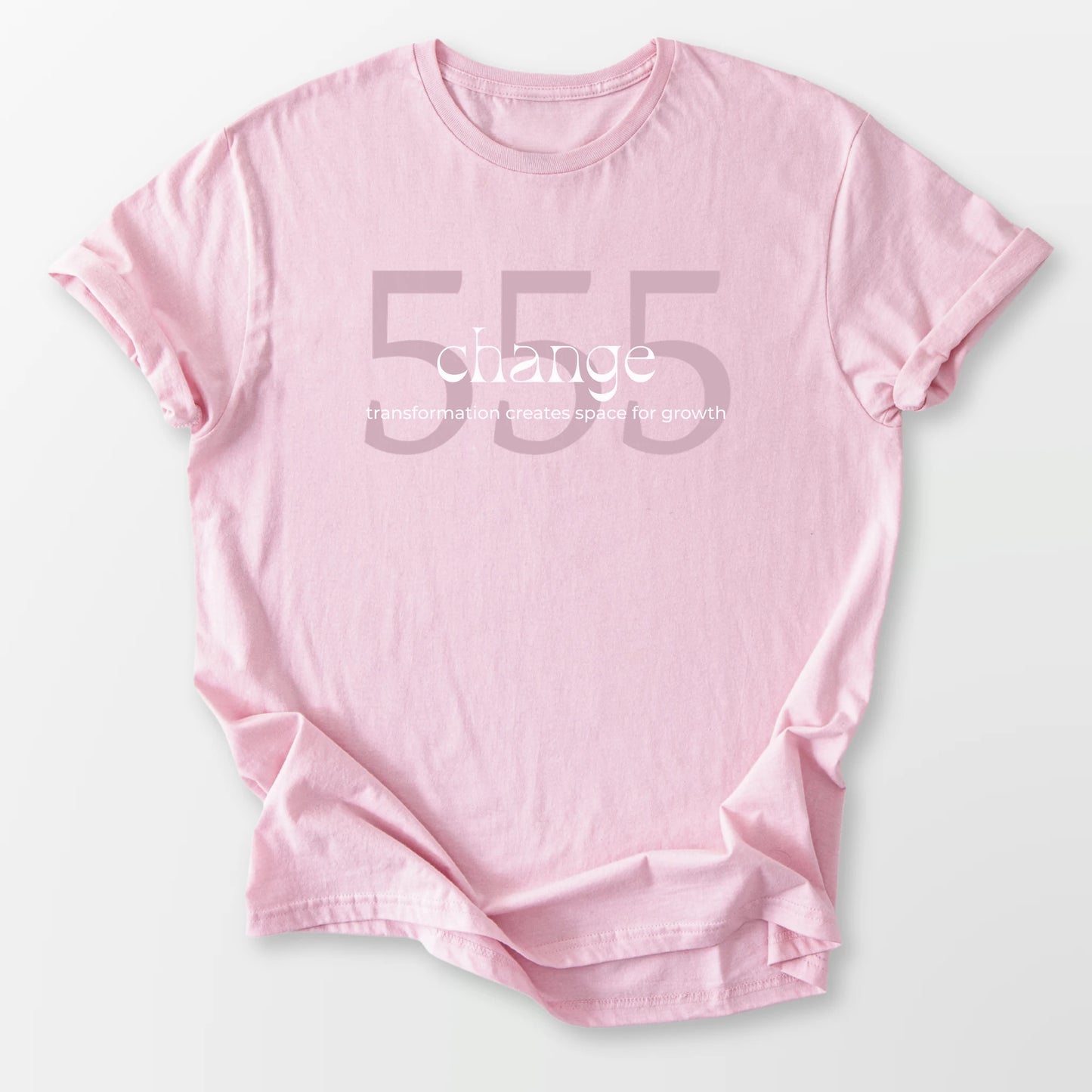 555 Angel Number Tee Light Pink T-Shirt